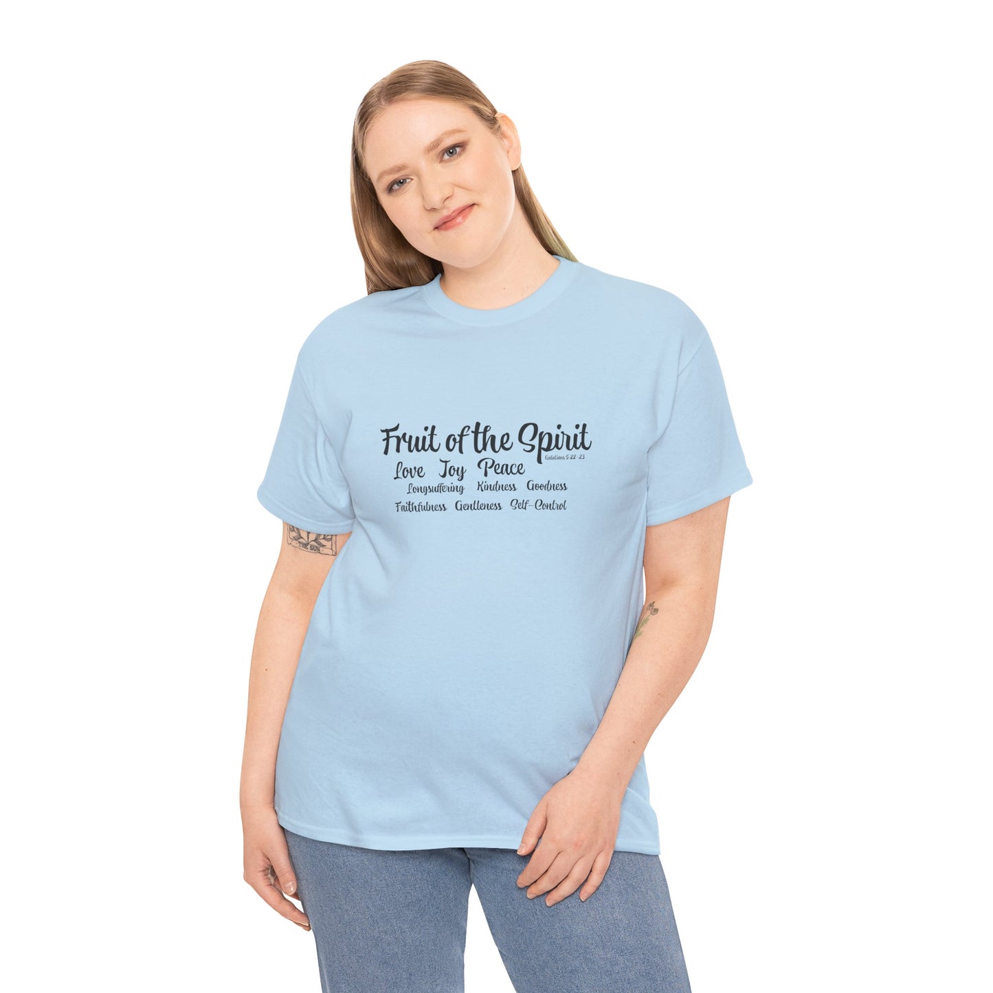 Unisex Heavy Cotton Tee Words Fruit of the Spirit