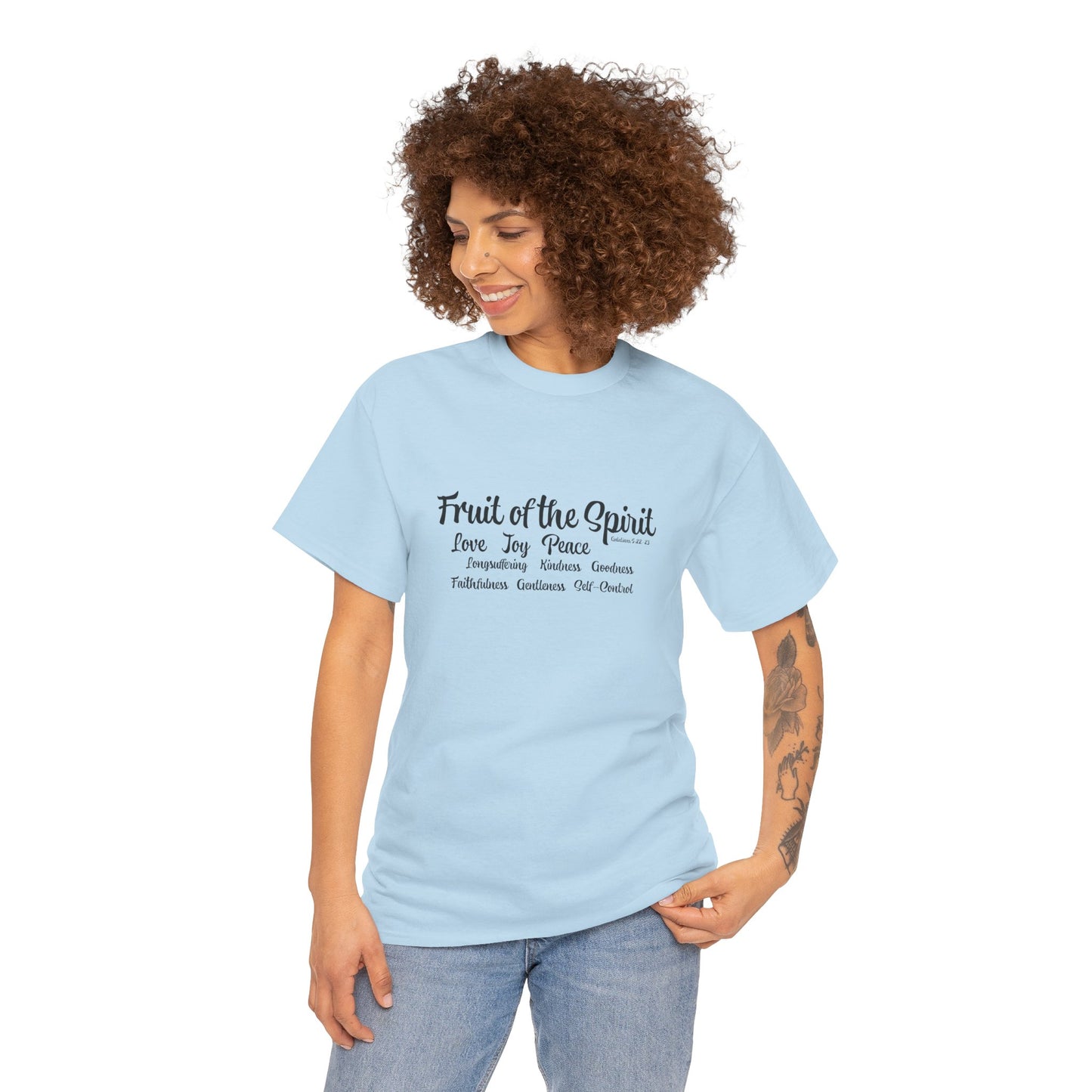 Unisex Heavy Cotton Tee Words Fruit of the Spirit