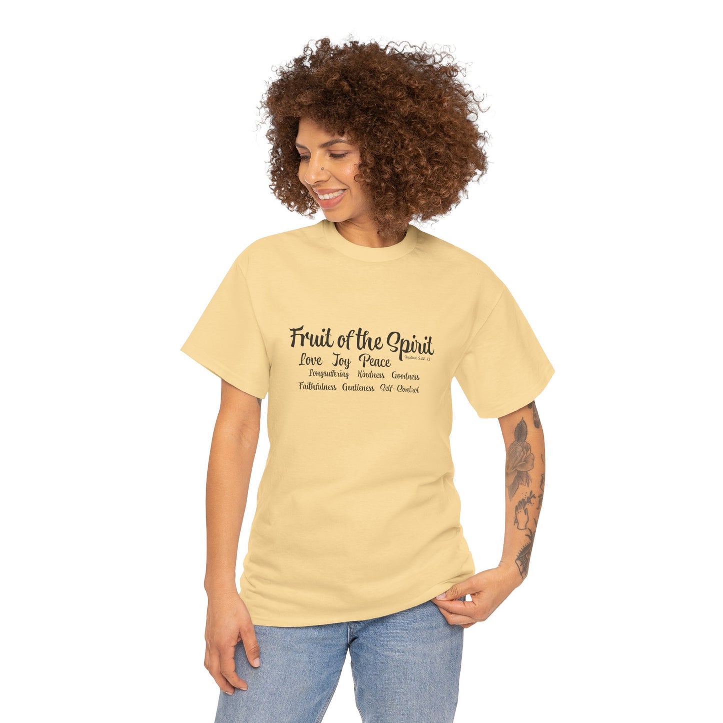 Unisex Heavy Cotton Tee Words Fruit of the Spirit