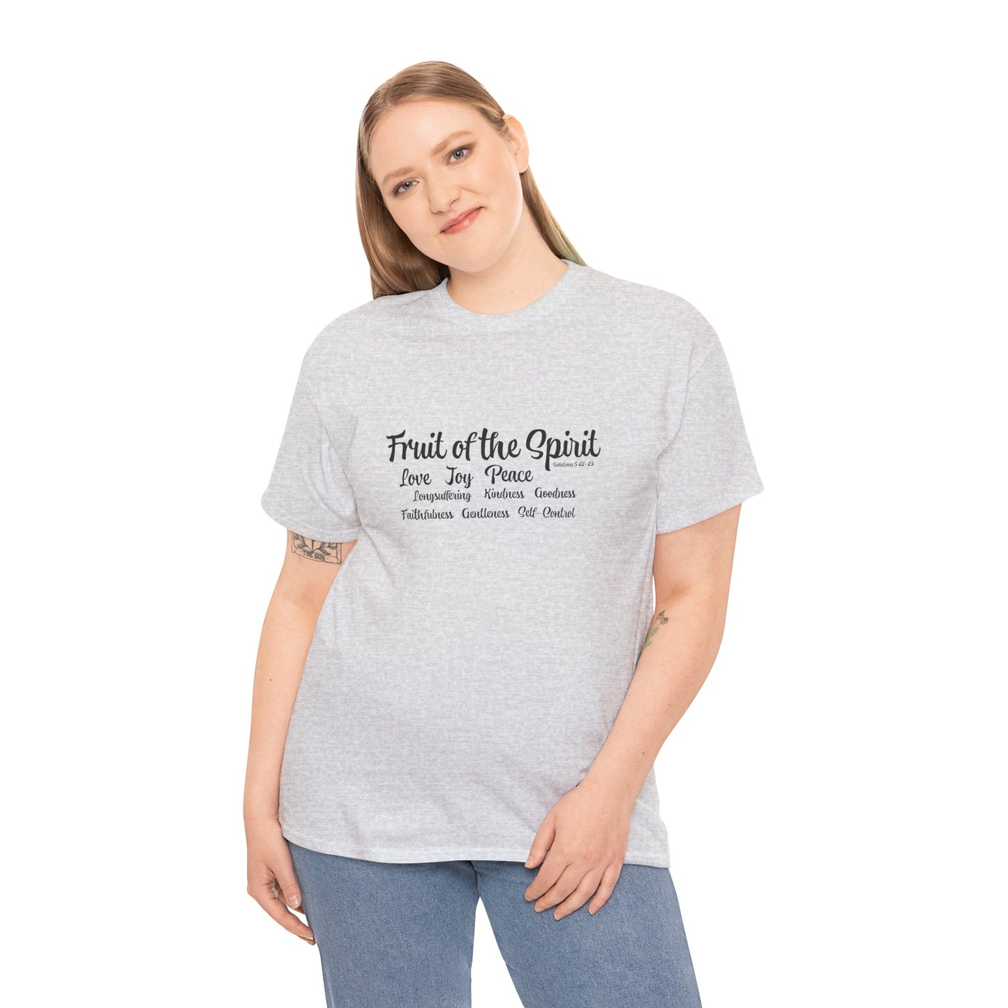 Unisex Heavy Cotton Tee Words Fruit of the Spirit
