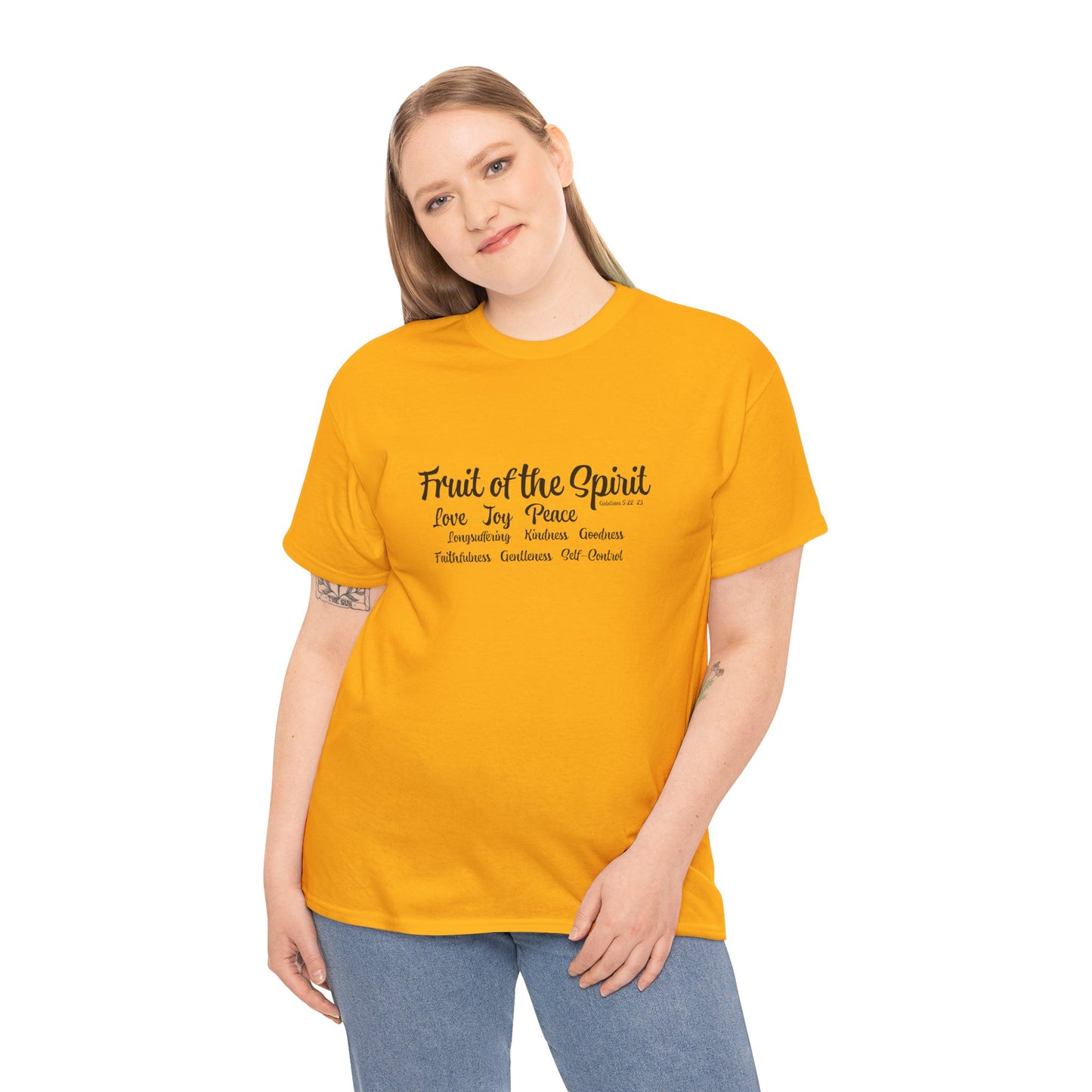 Unisex Heavy Cotton Tee Words Fruit of the Spirit