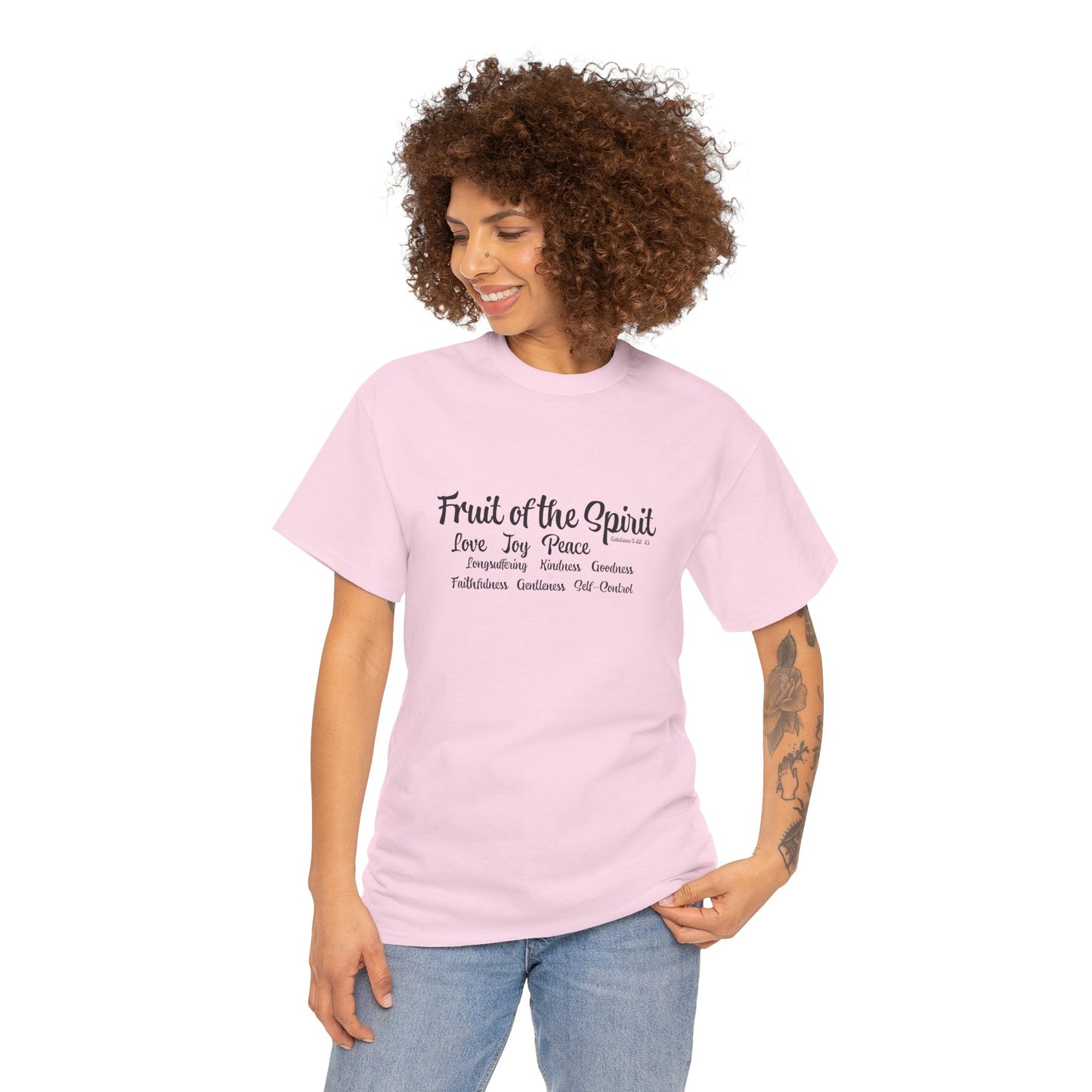 Unisex Heavy Cotton Tee Words Fruit of the Spirit