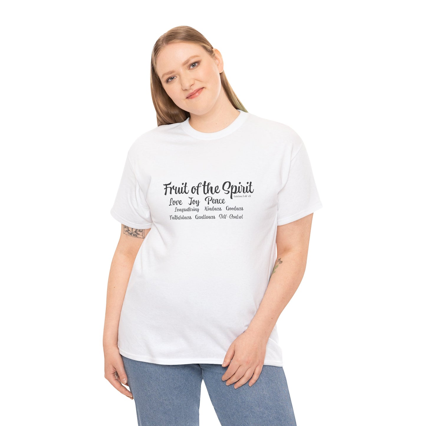 Unisex Heavy Cotton Tee Words Fruit of the Spirit