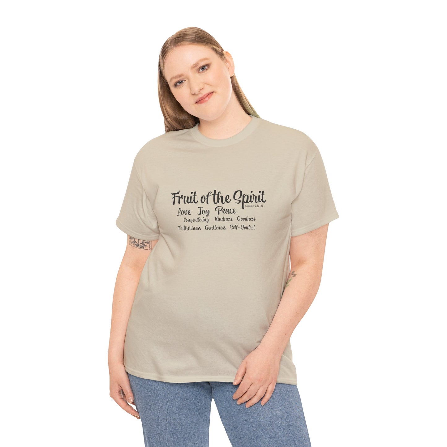 Unisex Heavy Cotton Tee Words Fruit of the Spirit