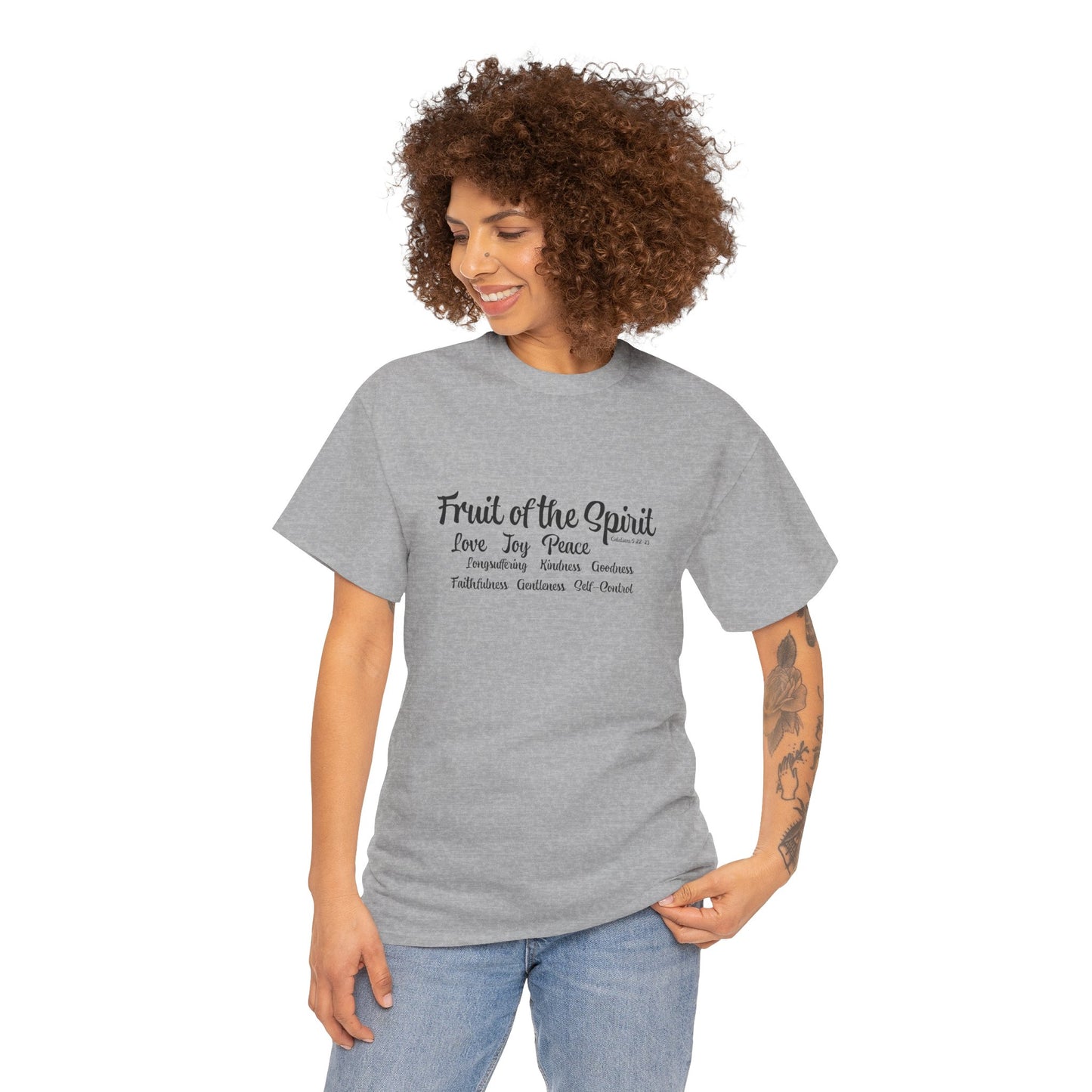 Unisex Heavy Cotton Tee Words Fruit of the Spirit