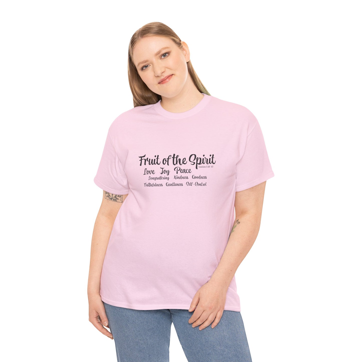 Unisex Heavy Cotton Tee Words Fruit of the Spirit