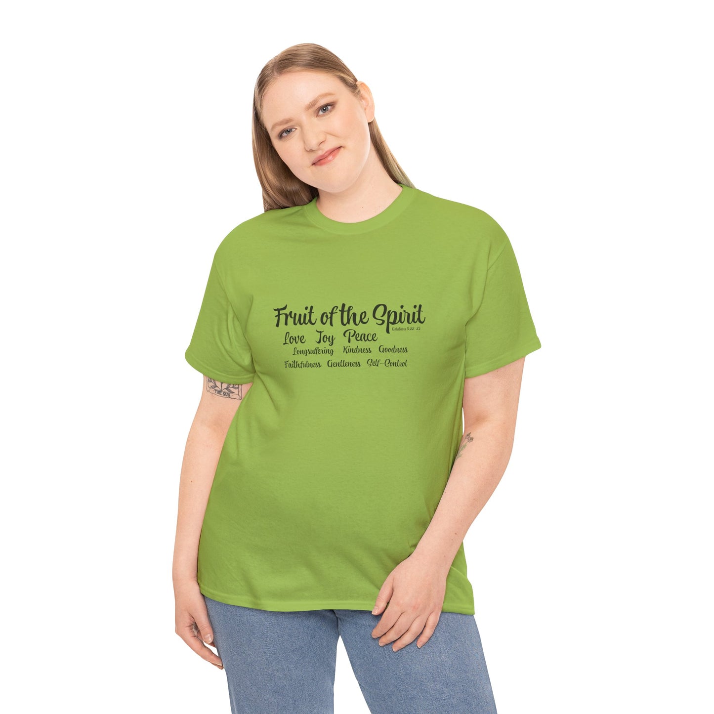 Unisex Heavy Cotton Tee Words Fruit of the Spirit