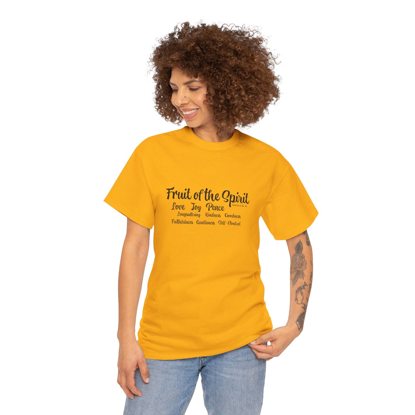 Unisex Heavy Cotton Tee Words Fruit of the Spirit