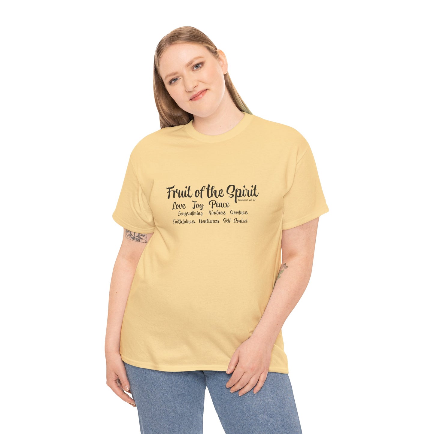 Unisex Heavy Cotton Tee Words Fruit of the Spirit
