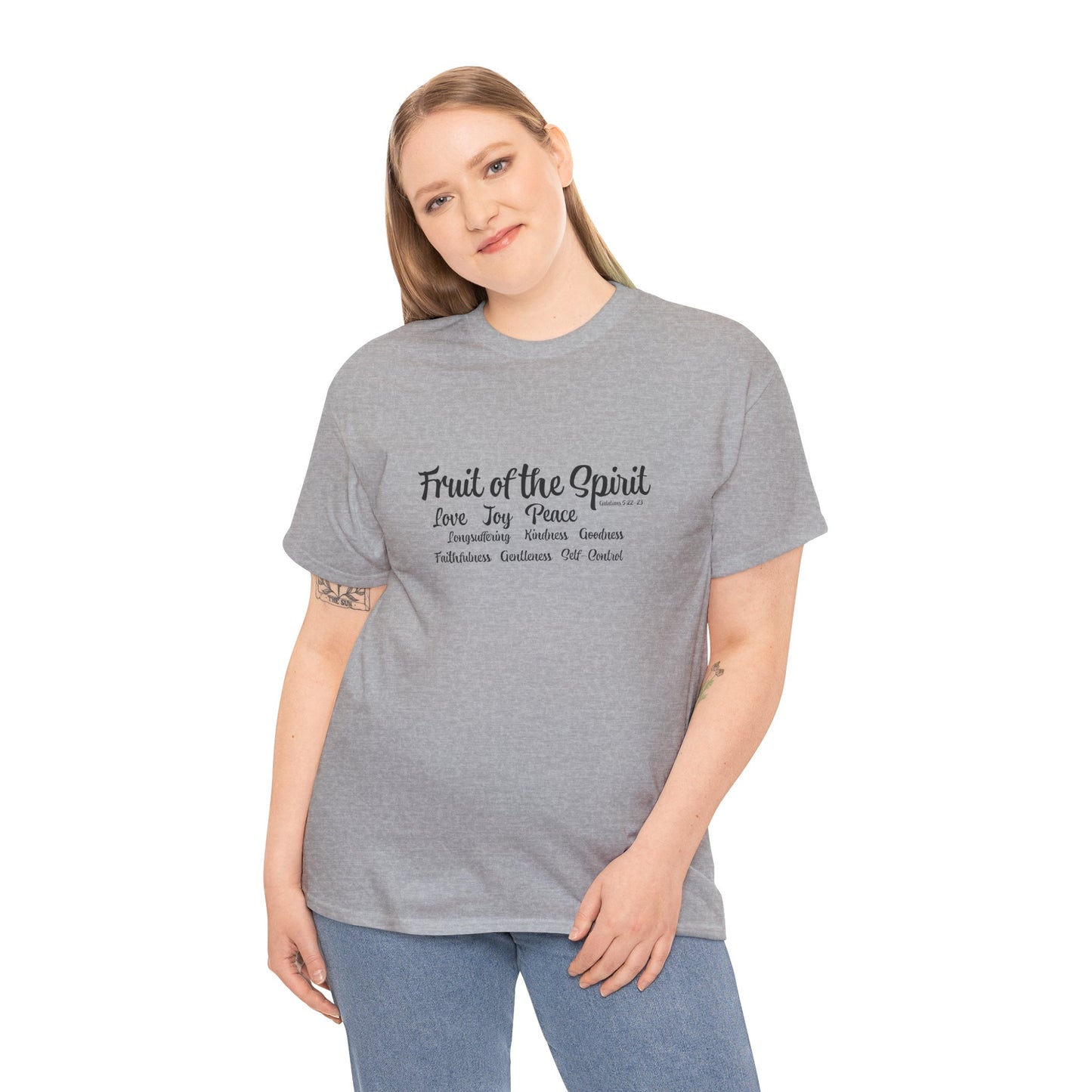 Unisex Heavy Cotton Tee Words Fruit of the Spirit