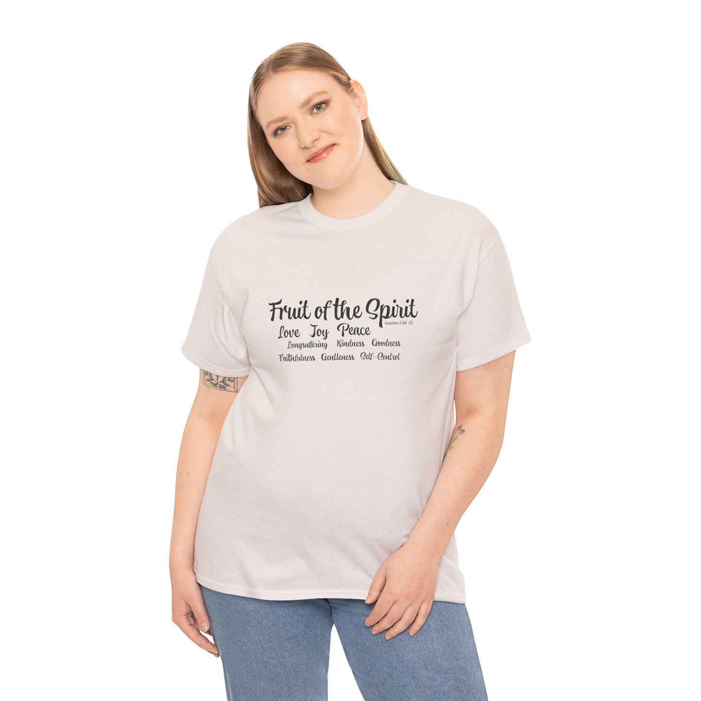 Unisex Heavy Cotton Tee Words Fruit of the Spirit